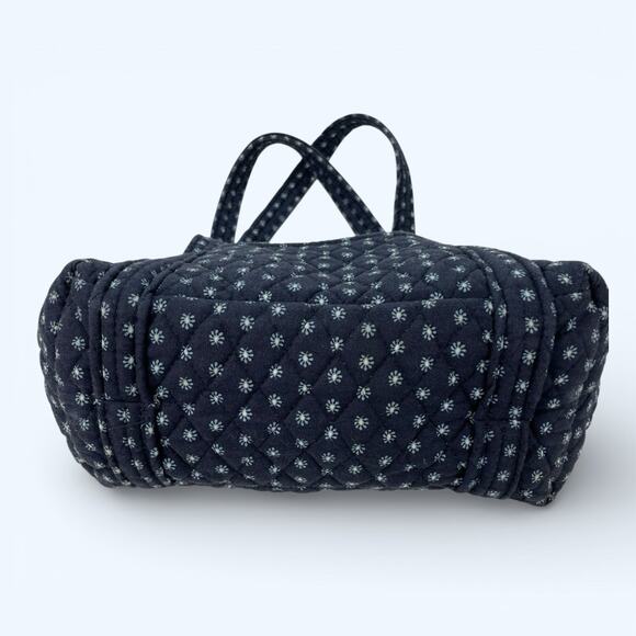 Vera Bradley Medium Paddy Tote Purse Seaport Navy Paisley Vintage - Picture 4 of 7